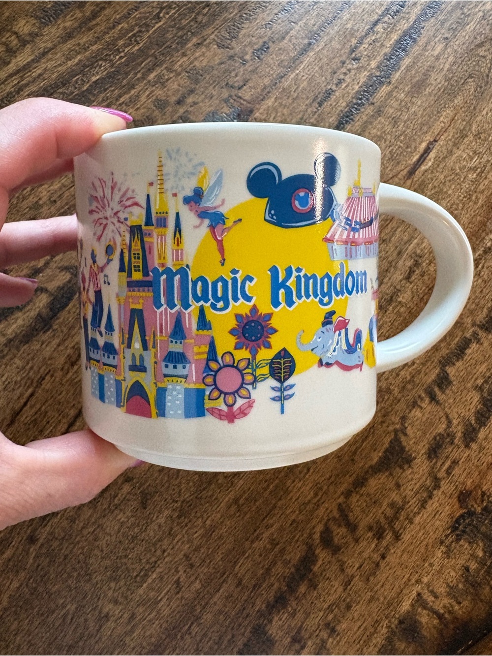 New Disney Discovery Series Magic Kingdom 14 oz Ceramic Starbucks Coffee Mug